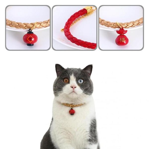 

cat collars & leads anti-oxidation pet costume puppy with lantern pendant for