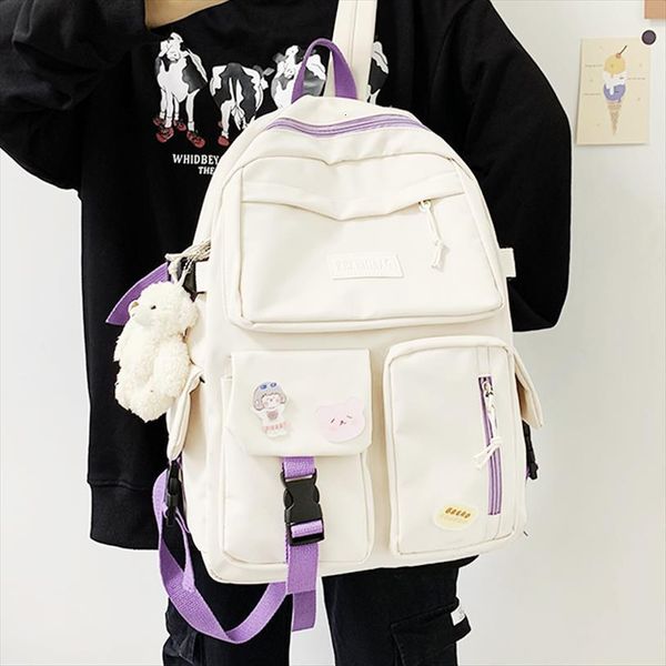 

fashion ladies cute nylon women backpack waterproof female school bookbag girl kawaii for teenager students mochila