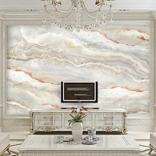 

wallpapers custom 3d wall mural european style marble texture wallpaper living room tv sofa background decor papel de parede sala 3 d