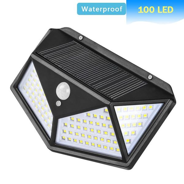 

solar lamps 100 led light outdoor lamp 3 modes powered sunlight waterproof pir motion sensor street for garden decoration