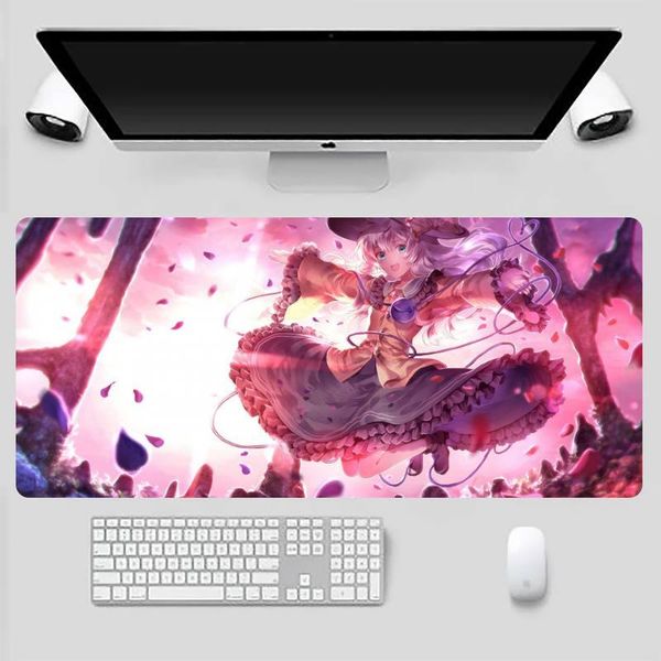 

mouse pads & wrist rests fashion touhou project anime keyboards mat rubber gaming mousepad desk non slip cushion thickness 2mm lockedge equa