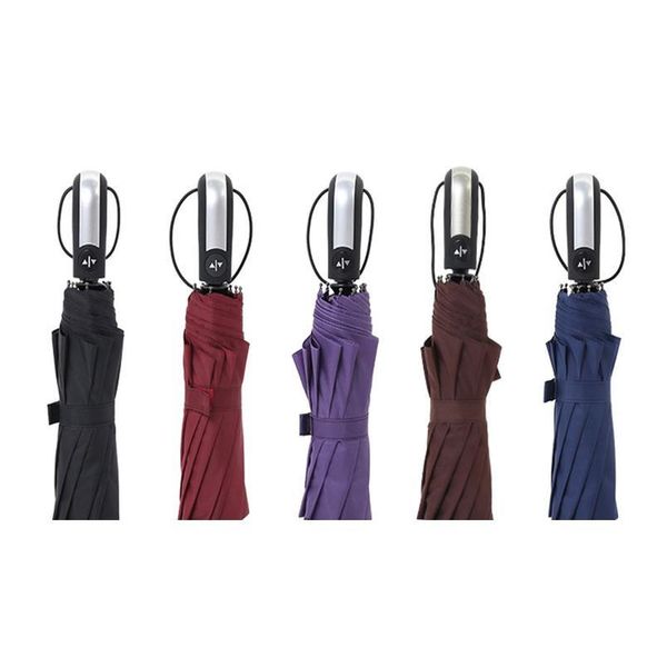 

full matic oversize reinforced umbrella three folding male female parasol umbrella rain women windproof umbrellas qylwoj