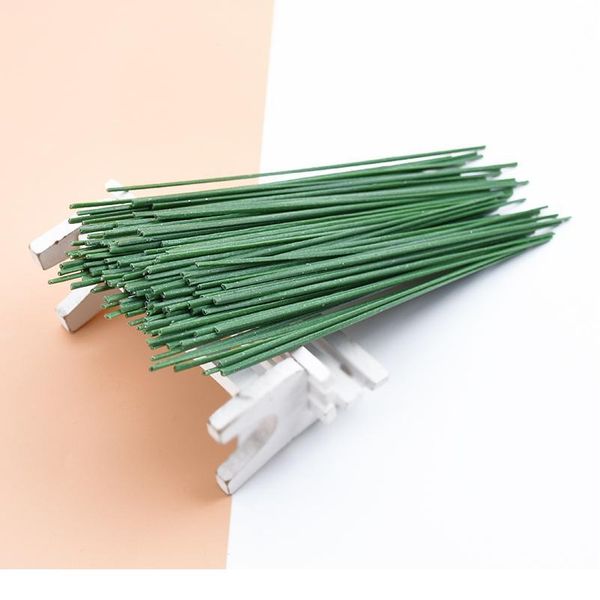 

30pcs iron wire roses leaf artificial flower pole for wedding home decor diy wreath gifts box scrapbooking craft fak jllgxw