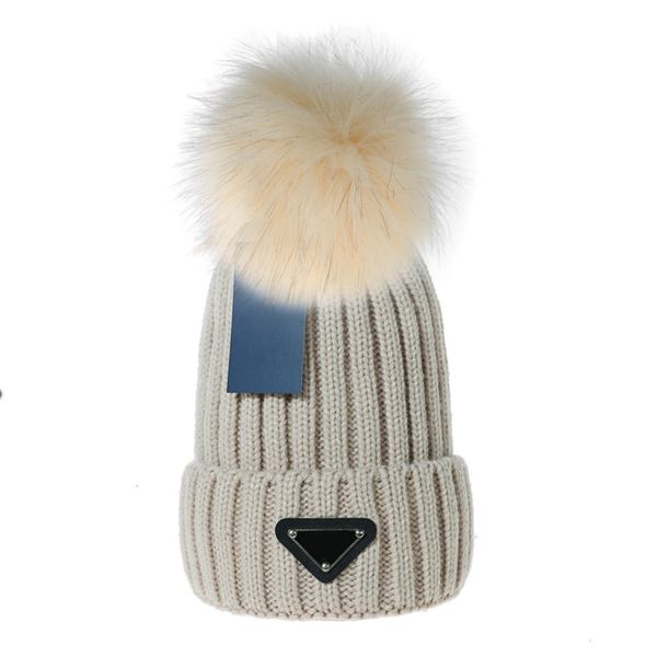 

new fashion women ladies warm winter beanie large faux fur pom poms bobble hat knitted ski cap black blue white pink, Blue;gray