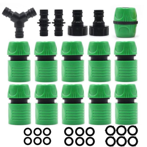 

watering equipments garden hose connecting accessories set quick connect fittings couplings double connector & y-coupling 16pcs combination