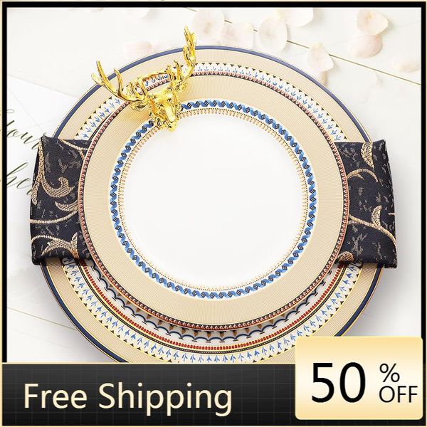 

dishes & plates wedding dinner plate sets porcelain portable luxury serving kitchen pratos de jantar conjunto bone china