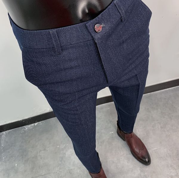 

2021 casual pants british-style business dress fine classic formal adjustment from office slacks to the men's wedding party j8v6, Black