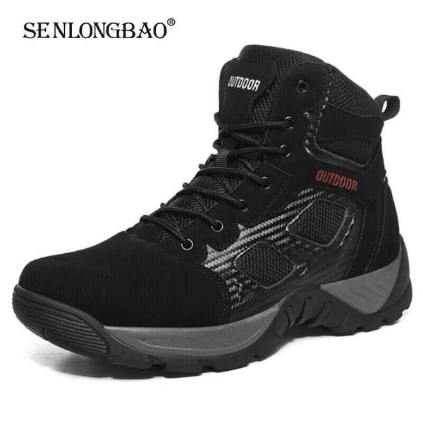 

brand military tactical mens boots special force leather waterproof desert boot combat ankle boot army work men's shoes size 47 210619, Black