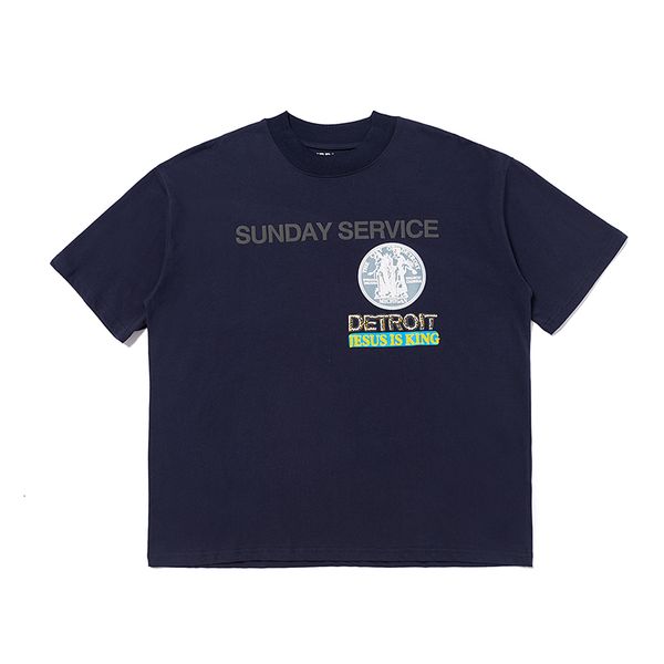

2021 new t shirt 3d foam print oversize pure cotton 1:1 kanye west hip hop tees jesus is king t-shirt o26o, White