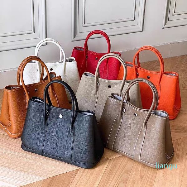 

design hand garden leather women's 2021 new single shoulder messenger tote bag leather hand large capacity shopping bag