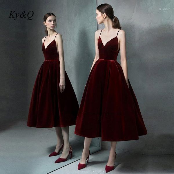 

casual dresses arrival designer spaghetti strap velvet dress women elegant red black backless formal ball gown evening party midi, Black;gray