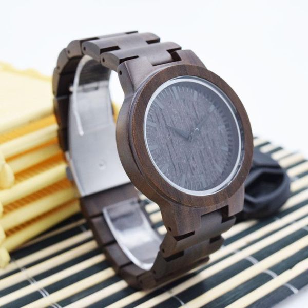 

wristwatches wood watch men quartz watches man retro raw sandal wooden for husband gift bamboo vingate wrist, Slivery;brown