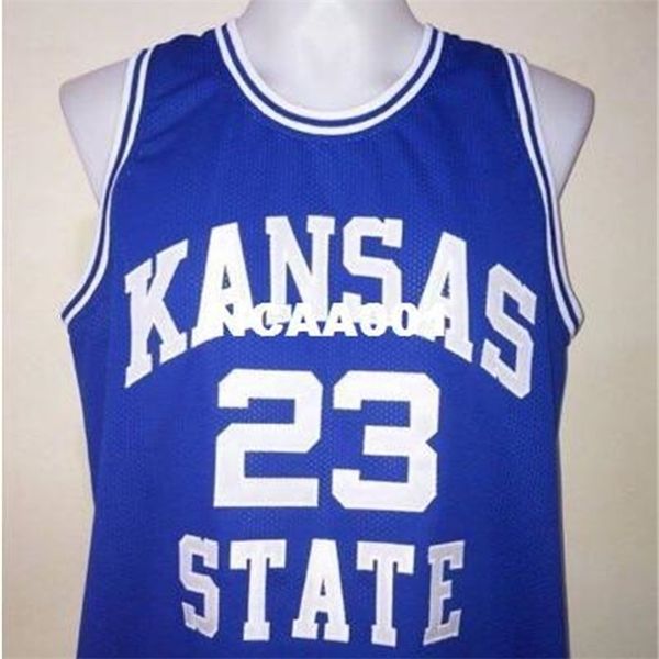 

vintage 21s #23 mitch richmond kansas state university college vintage jersey size s-4xl or custom any name or number jersey, Black
