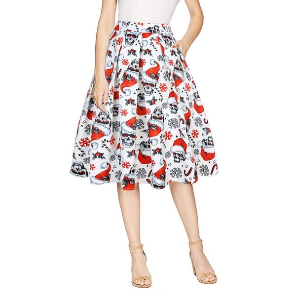 

supply womens clothing 2020 selling short skirt printed skirt summer 2020 european and american large swing skirt, Black;gray