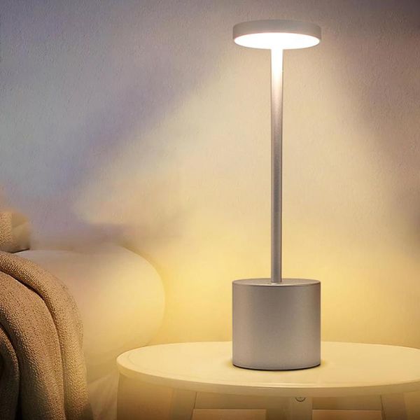 

table lamps aluminum waterproof rechargeable desk lamp touch sensor dimmable ktv bar office living room cafe shoptable light