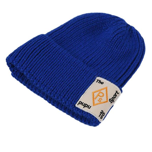 

beanies 2021 men's and women's same style autumn winter hats fashion labeling candy color knitted wool hat casual wild warm