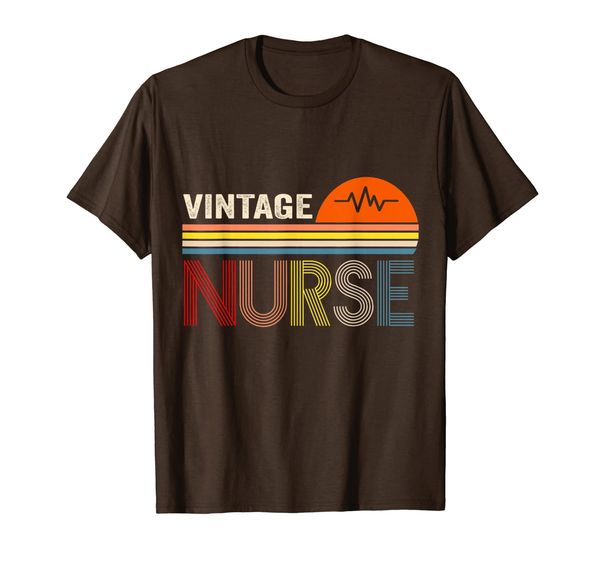 

Vintage Nurse-Vintage Sunset Heart Beat Funny nurse T-Shirt, Mainly pictures