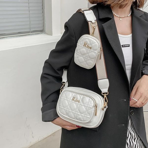 

evening bags women crossbody 2021 pu leather shoulder bag with coin purse designer handbag ladies 2 picecs set messenger heart