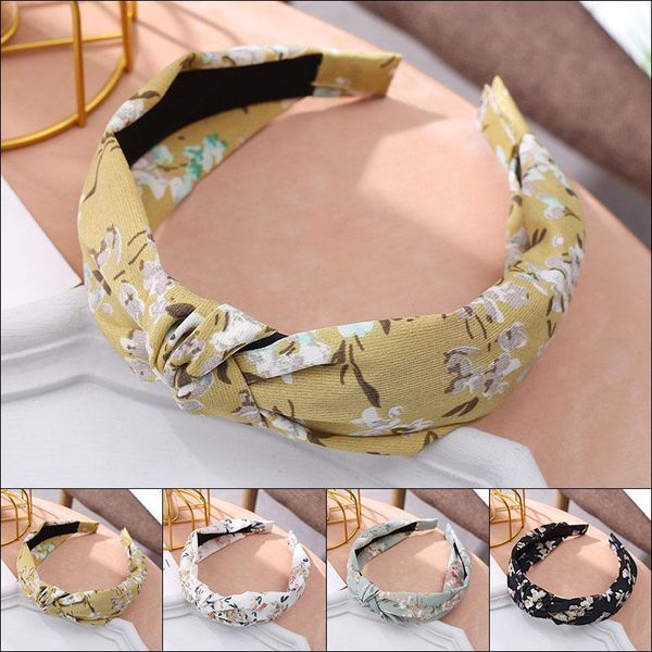 

hair accessories 2021 spring women hairband headband fashion floral knot wide brim hoop bezel headdress lady