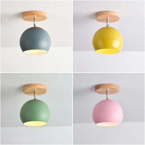 

ceiling lights modern led white/yellow/blue metal lampshade for cloakroom corridor kitchen lamps lighting fixtures