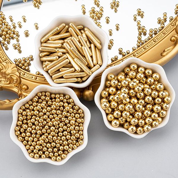 

other festive & party supplies edible sprinkles beads diy wedding decor simulation gold bead cake decoration
