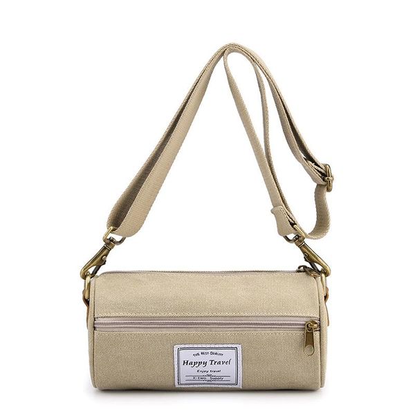 

evening bags fashion minimalist canvas cylindrical for women 2021 luxury handbags messenger bag bookbag japanese shoulder