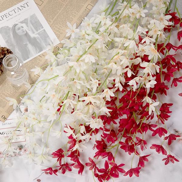 

decorative flowers & wreaths artificial orchid silk oncidium valentine's day handmade gift beautiful wedding party garden home