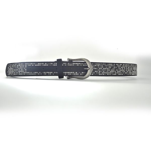 

autumn and winter belt men's and women's simple pin buckle nailing fashion belt wide waist with coat, Black;brown
