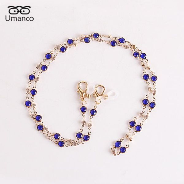 

sunglasses frames 74cm colorful chain for women crystal pendant mask glasses chains anti-drop lanyard necklace eyeglasses jewelry, Silver