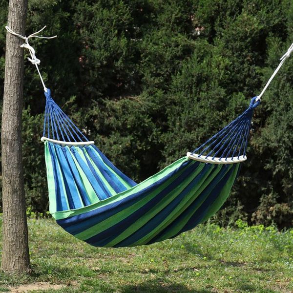 

camp furniture promotion double hammock 450 lbs portable travel camping hanging swing lazy chair canvas hammocks
