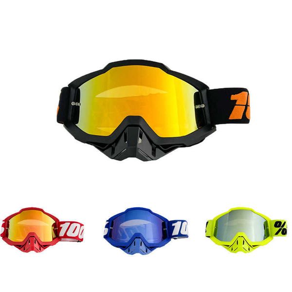 

motorcycle 100% off-road helmet sand proof ski riding goggl, White;black