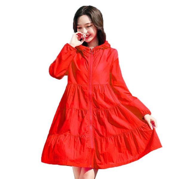 

women thin coat casual summer new sun protection clothes female hooded cardigan long sleeve blouse woman elegant coat r939, Black;brown