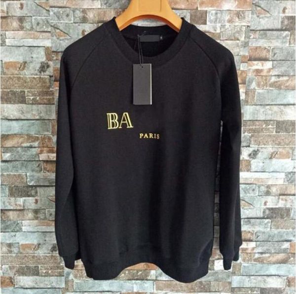 

brand hoodie luxury designer s sweatshirt men women cotton sweater fashion long sleeve paris printed pullover crew neck hip hop streetwear, Black