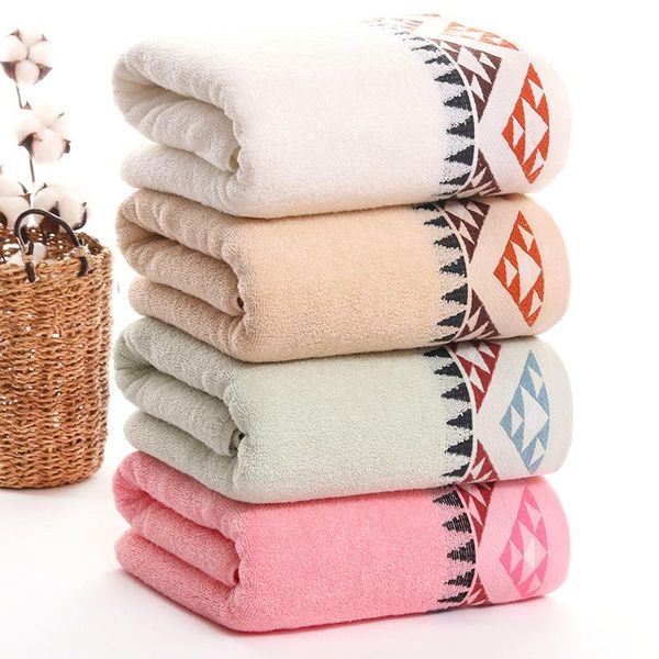 

towel thicken geometry cotton bath 70x140cm plaid shawl children bathrobe beach sports swimming gym yoga adults blanket