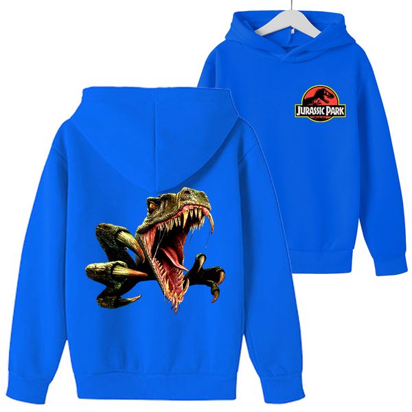 

2021 autumn dinosaur printed hoodies jurassic park boy hoodies 7-color cotton cosplay funny sweatshirt clothing pullover, Black