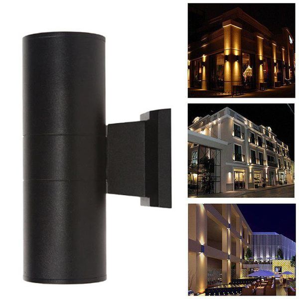 

up down dual-head outdoor lighting wall lamps 6w cob led double outdoor garden wall lights up down dual-head lights new