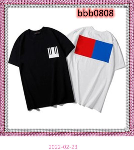 

2021 designers t shirts mens for summer womens t-shirt fashion tide letter print casual men women crew neck, White;black