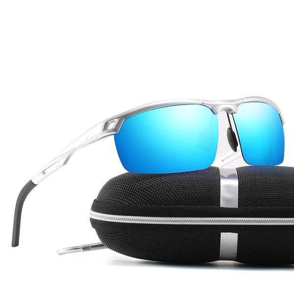 

sunglasses fashion aluminum magnesium frame men polarized lens sun glasses male driving sports, White;black