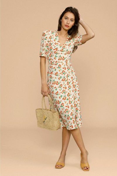 

casual dresses women dress 2021 spring and summer ladies v-neck printed, Black;gray
