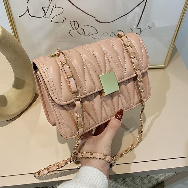 

cross body 2021 fashion women rhombic pattern leather clutch chain bag ladies travel crossbody bags shoulder messenger