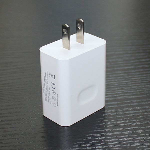 PD18W Настенное зарядное устройство Быстрая быстрая зарядка QC 3.0 USB Тип C Порт EU / US / UK Plug Портативные адаптеры для смартфонов без пакета