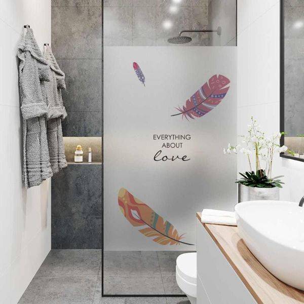 

dktie frosted glass window film electrostatic adsorption window sticker for privacy protection bathroom home decoration