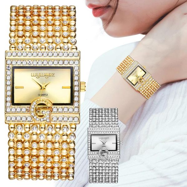 

wristwatches digital watches for women fashion watch clock stainless steel casual dress wrist crystal jewelry women's, Slivery;brown