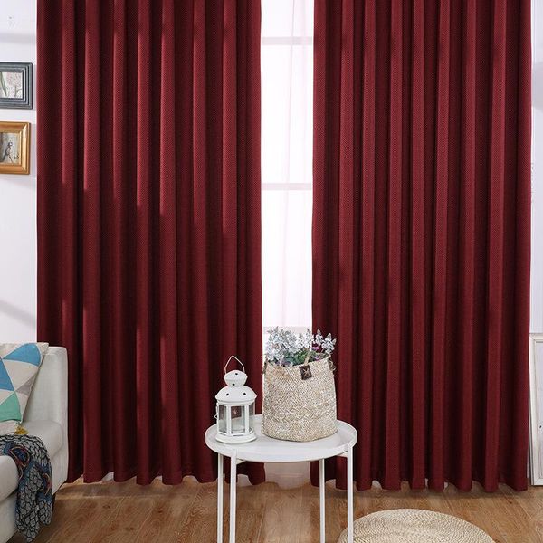 

curtain & drapes pure color window blackout thickened cotton linen shading cutains for living room bedroom blinds luxury curtains