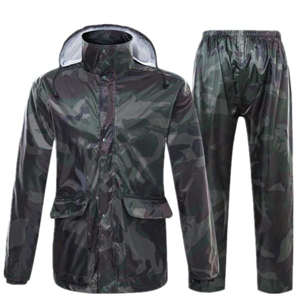 

raincoats vilead transparent hat poncho rainwear set camouflage raincoat waterproof outdoor rain pants cycling motorcycle coat