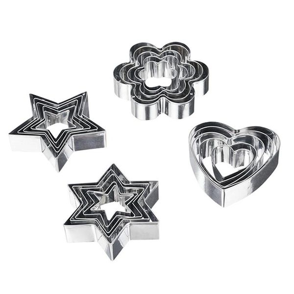 

baking moulds stainless steel biscuit mold 20-piece heart star flower shape cookie utensils