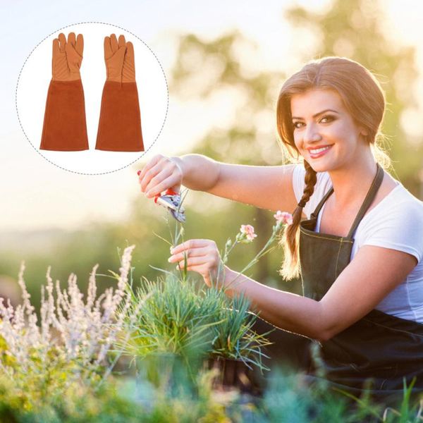 

disposable gloves 1 pair simulated leather velvets garden puncture proof work