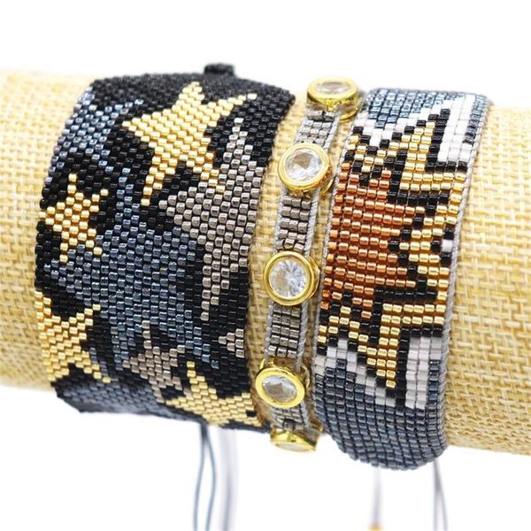 

charm bracelets grapes fashion women bracelet handmade woven boho punk star pattern beads summer cuff friendship jewelry, Golden;silver