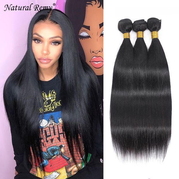 

straight 9a 100% brazilian human hair 3 bundles natural color 8-28inch, Black