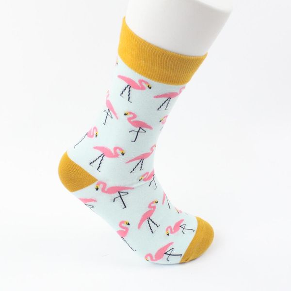 

flamingo tide fashion long tube men's socks nanpucrazy factory wholesale, Black